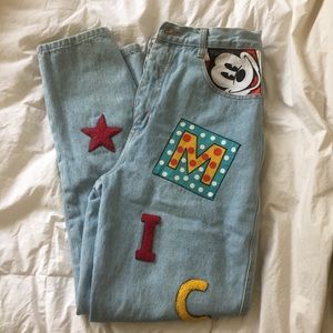 Vintage Mickey Mouse mom jeans